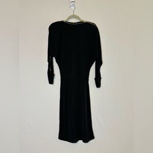 L'AGENCE Black Dress With Zipper Shoulder to Arm